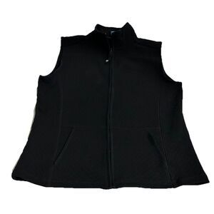 Karen Scott Sport Vest Women's Small Full Zip Mock Neck Golf Lightweight